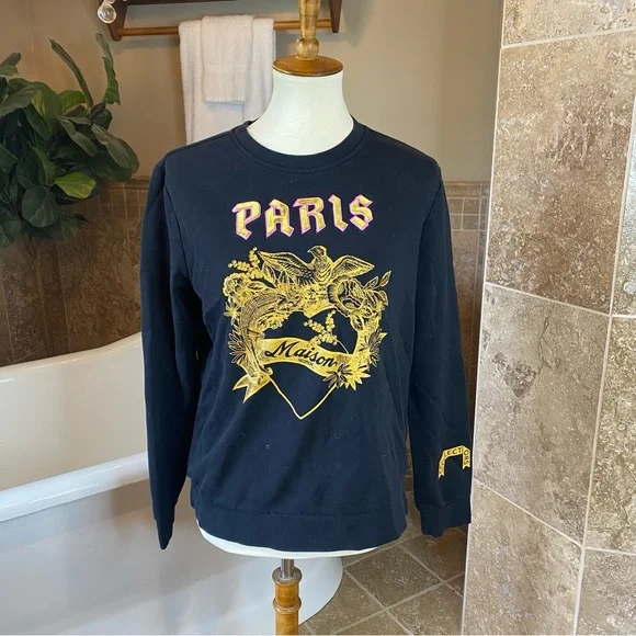 メゾンスコッチ MAISON SCOTCH 正規販売店 レディース トレーナー Easy crew neck sweat with 'Maison' artworks 131201 03 MAISON SCOTCH メゾンスコッチ 正規販売店 レディース